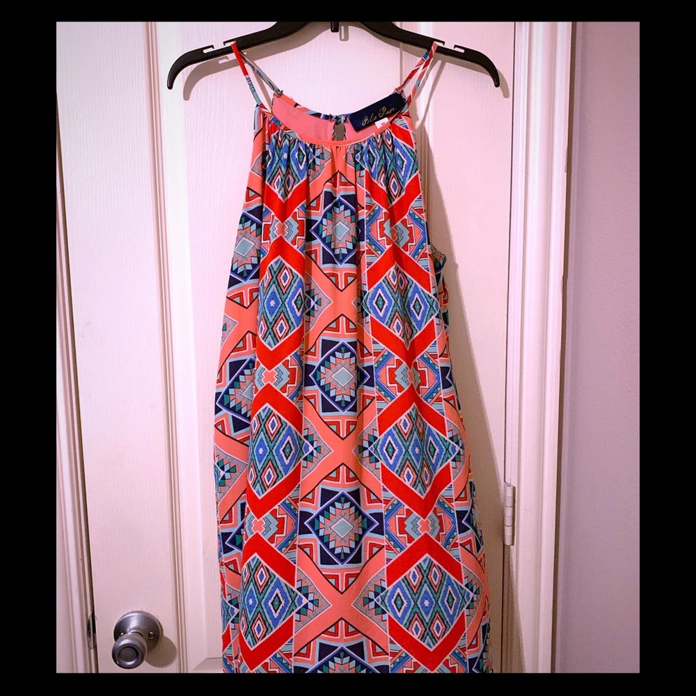 Sleeveless Aztec Dress 🧡💛💙